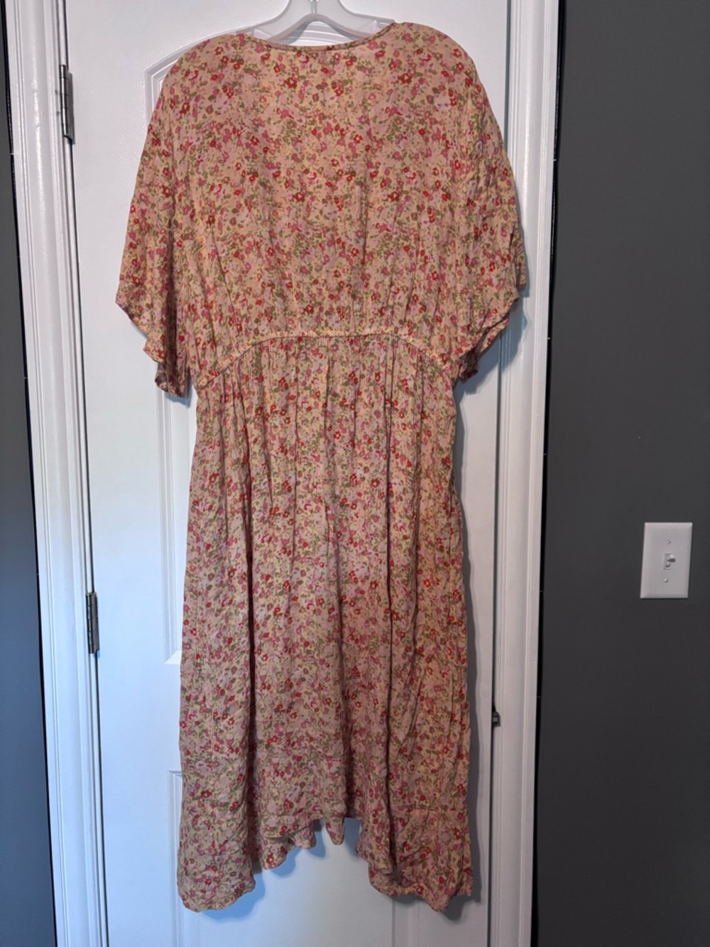 Sonoma Floral Wrap Dress Boho Cottagecore Midi Ruffle Hem Size XL - Picture 7 of 13